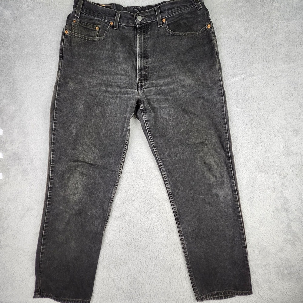 Levi's 550 Relaxed Fit Jeans Mens 38x32 Black Denim VTG 90s Y2K Grunge Skater - Picture 4 of 14